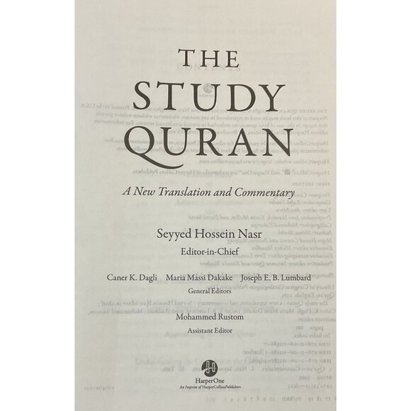 The Study Quran A New Translation & Commentary Seyyed Hossein Nasr 1st Ed 2015 - Picture 2 of 6